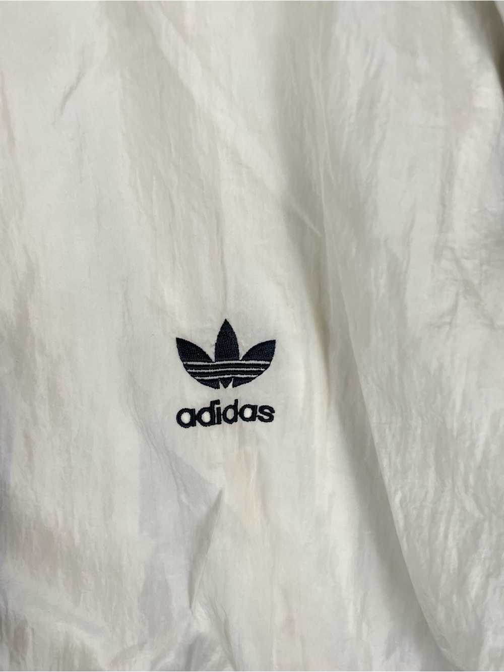Vintage Adidas Black White Trefoil Track Windbreaker Warmup Light Jacket Sz XL - Picture 7 of 14